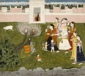 Sin título (historia de Krishna), c.1800